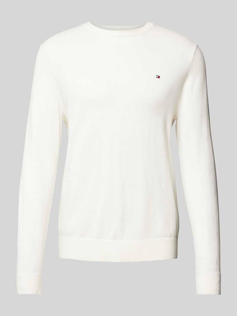 Tommy Hilfiger Gebreide pullover met logostitching, model 'PIMA'