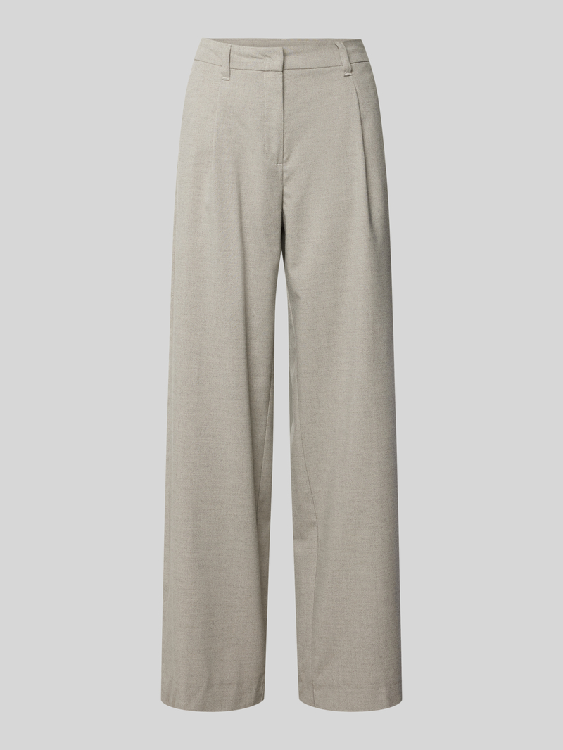 MAC Wide leg stoffen broek met bandplooien model 'Chaja'