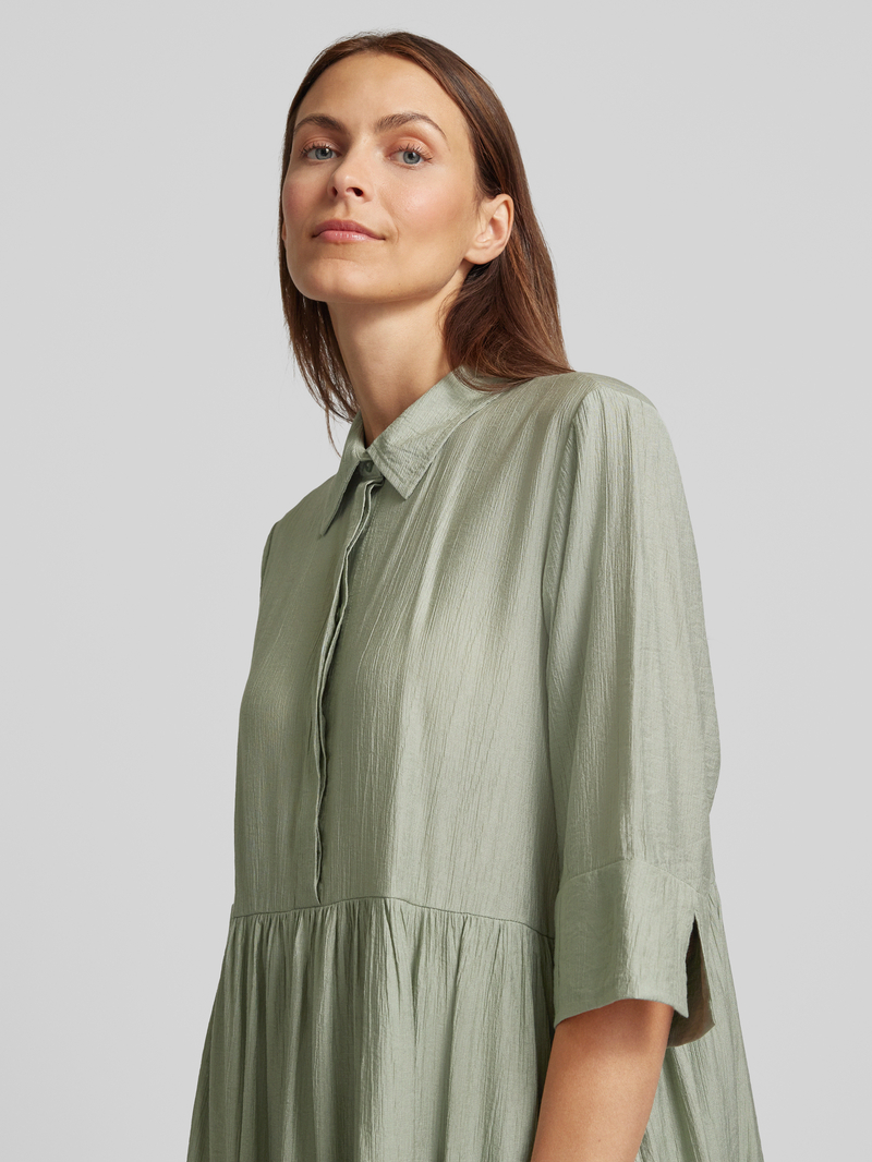 Opus Knielange jurk in laagjeslook model 'Woteli'