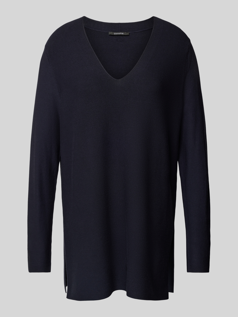 Comma Oversized gebreide pullover met V-hals