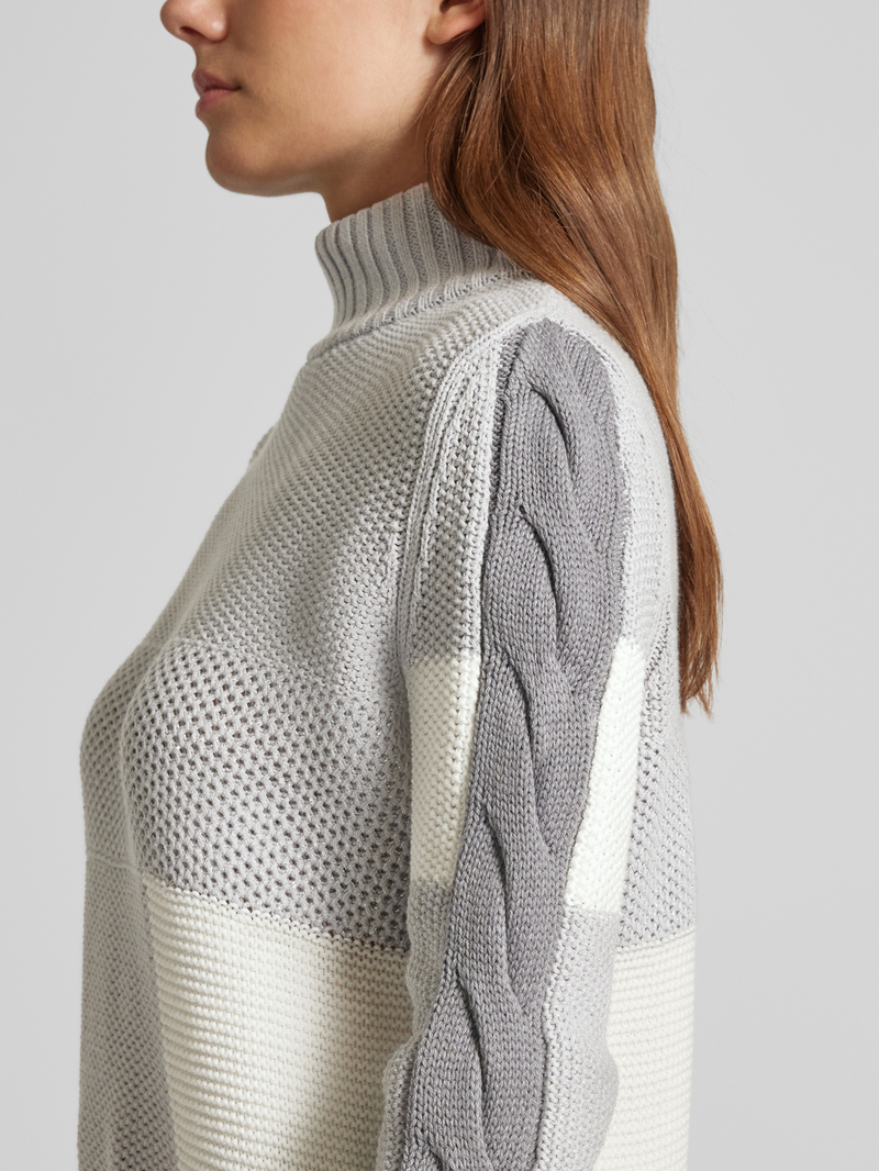monari Gebreide pullover met opstaande kraag