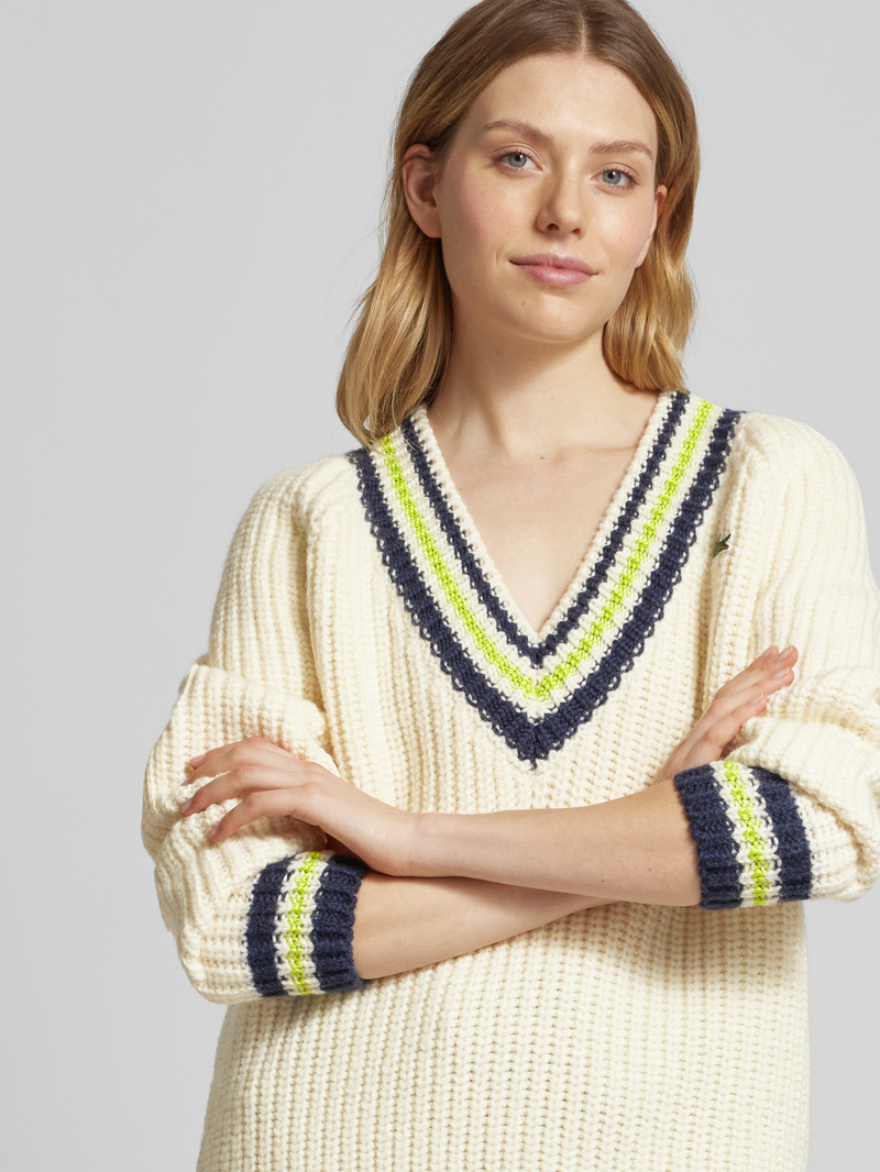 Lacoste Sport Gebreide pullover met V-hals