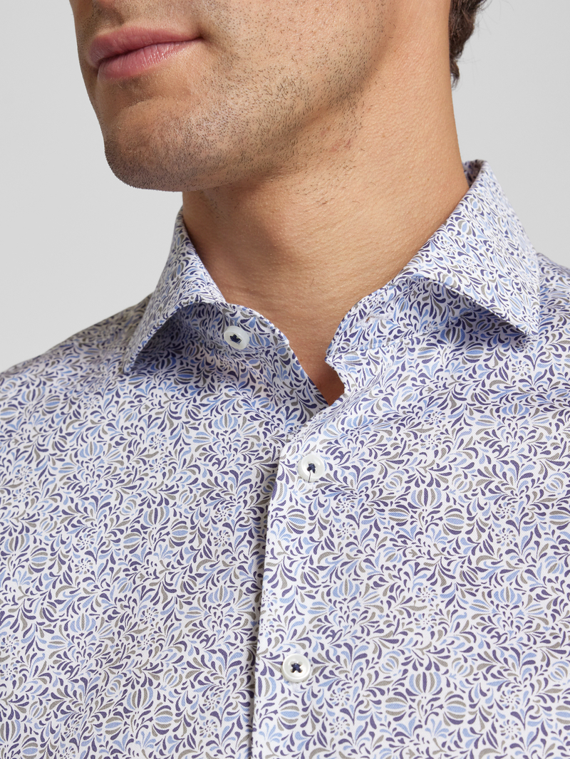 Eterna Slim fit zakelijk overhemd met haaikraag