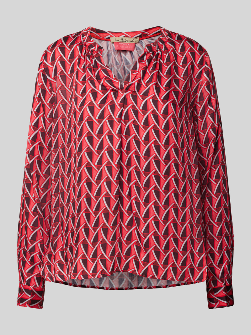 Smith and Soul Overhemdblouse met V-hals, model 'Vince'