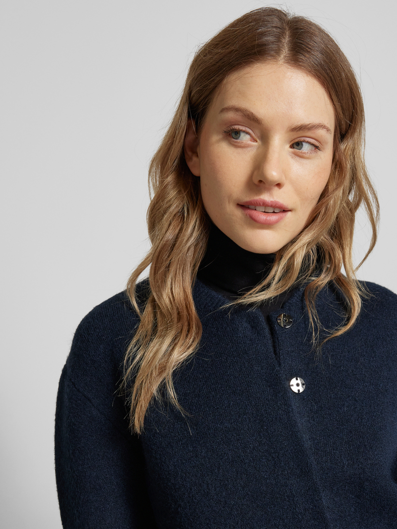 Opus Gebreid jack met drukknoopsluiting model 'Domba'