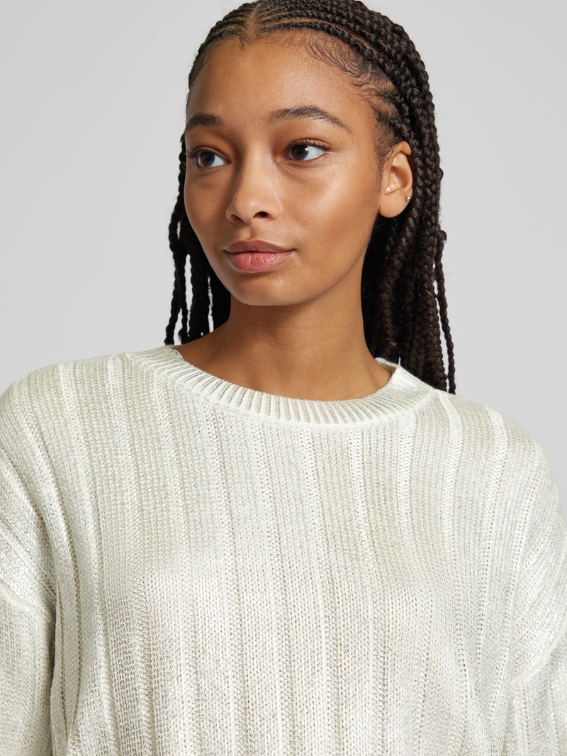 Only Comfort fit gebreide pullover in metallic look model 'Kama'