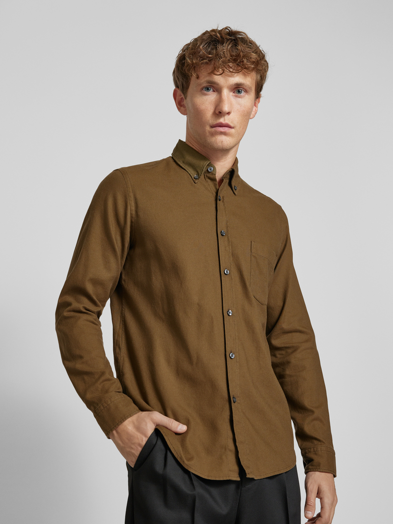 Boss Orange Regular fit vrijetijdsoverhemd met button-downkraag model 'Rickert