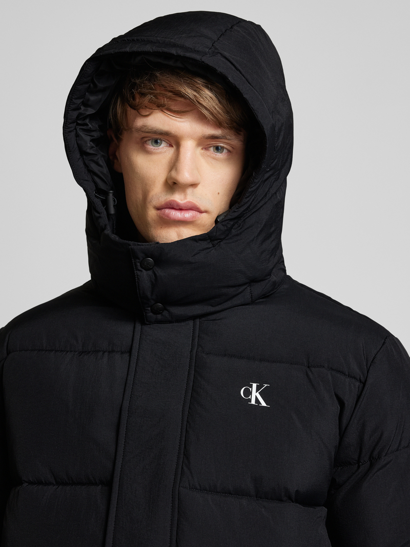 Calvin Klein Jeans Gewatteerde lange jas met steekzakken