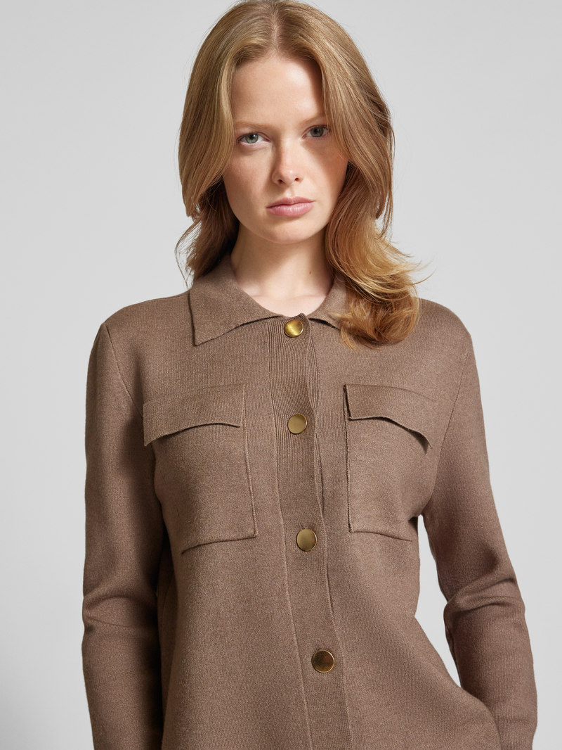 Vila Gebreid jack met knoopsluiting model 'CASSIE'
