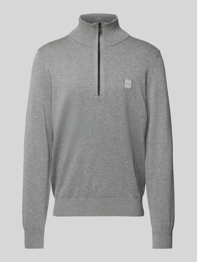 Boss Orange Gebreide pullover met labeldetail model 'Kanobix'
