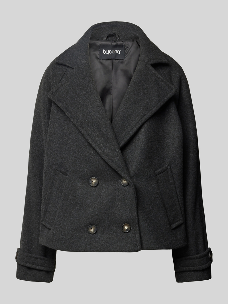 b.Young Lange jas met reverskraag model 'Cilia'