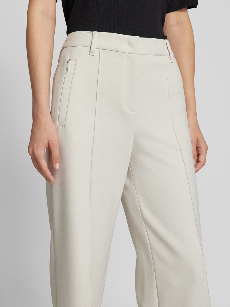 Marc Cain Wide leg pantalon met vaste persplooien