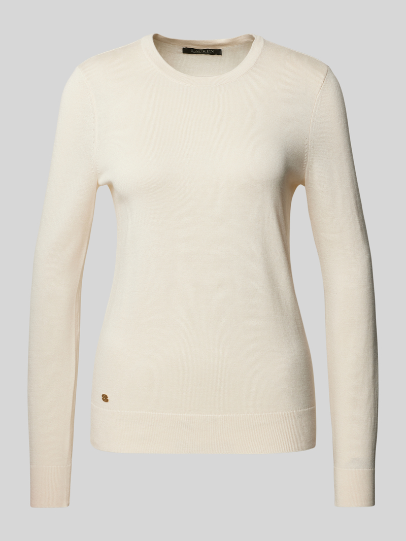 Lauren Ralph Lauren Gebreide pullover met geribde ronde hals, model 'SHAVONNE'