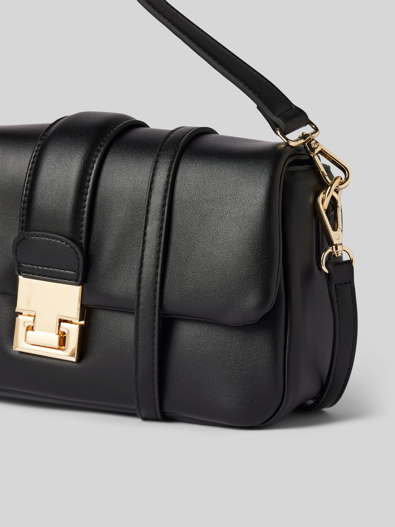 Seidenfelt Handtas in leerlook model 'DALARNA'