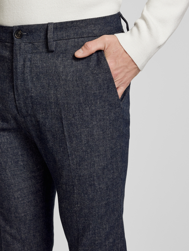 Tommy Hilfiger Regular fit broek met persplooien model 'BLEECKER'