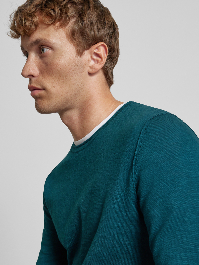 s.Oliver RED LABEL Regular fit gebreide pullover met rolboorden