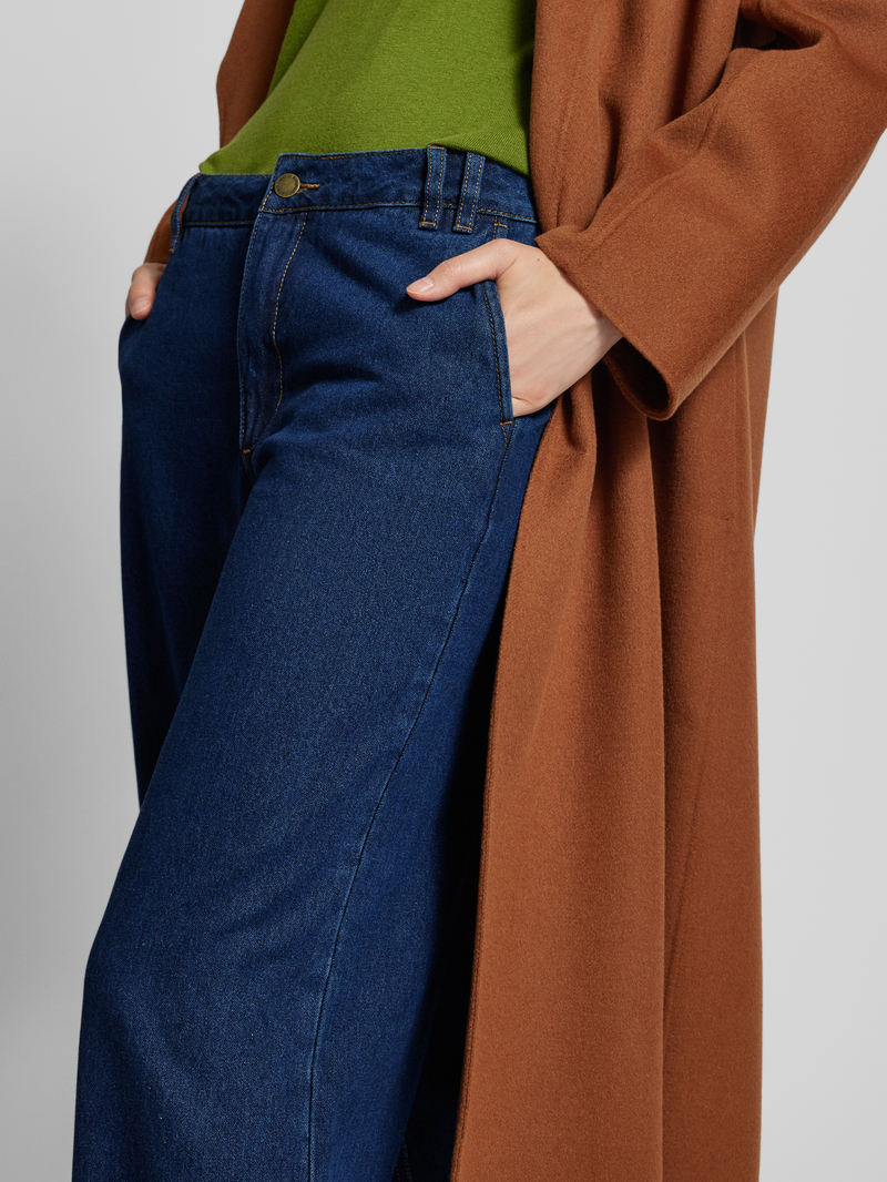 My Essential Wardrobe Wide leg jeans met riemlussen model 'Tessa'