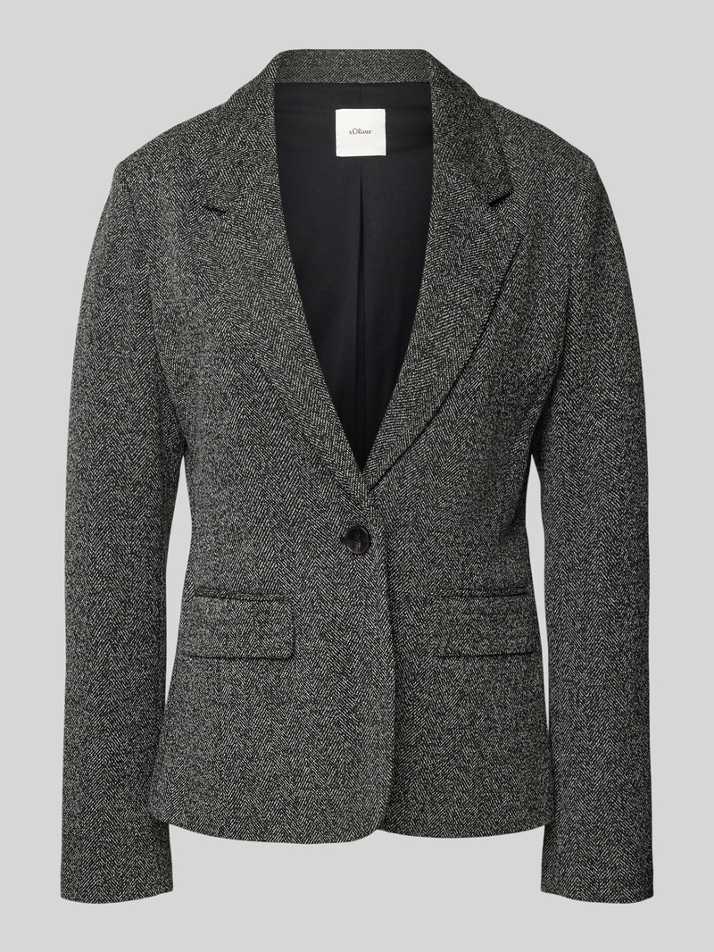 s.Oliver BLACK LABEL Slim fit blazer van interlock-jersey