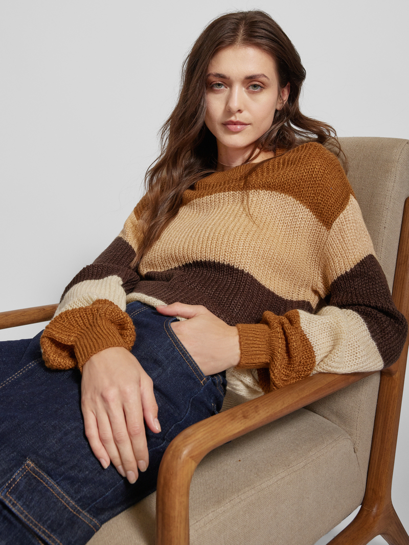 Vila Gebreide pullover met trompetmouwen model 'RITA'