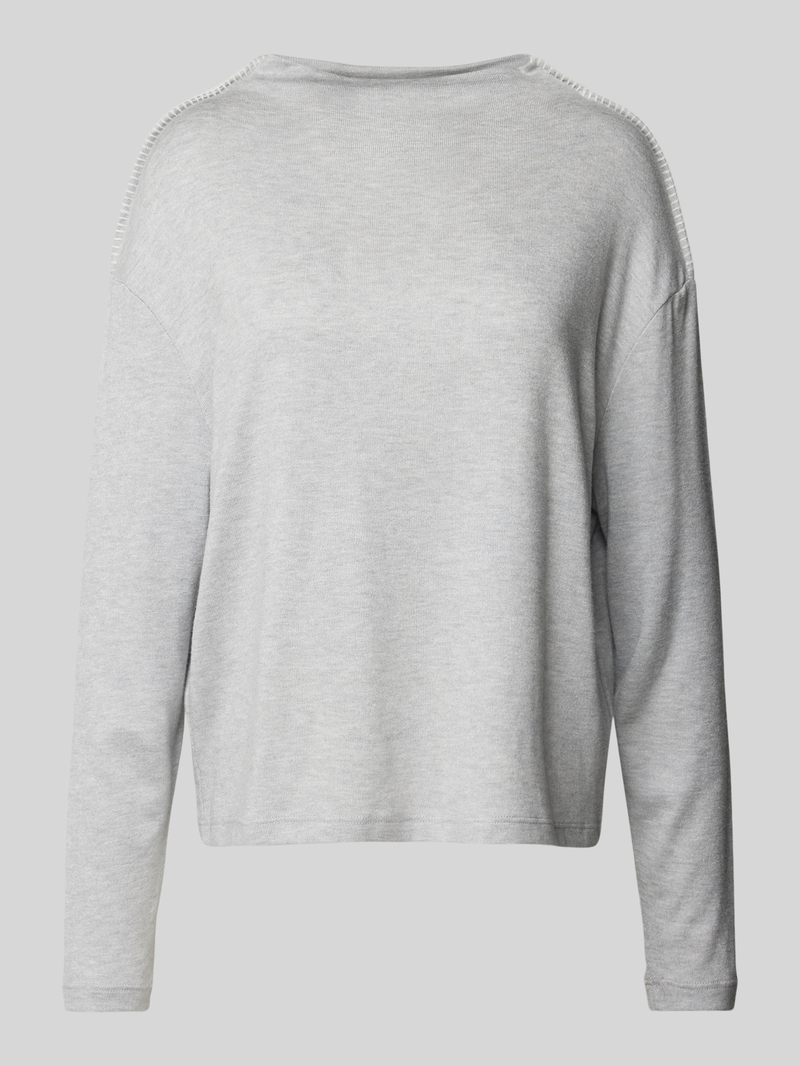 s.Oliver RED LABEL Loose fit shirt lange mouwen van geborstelde jersey tricot met binnenstebuitennaden