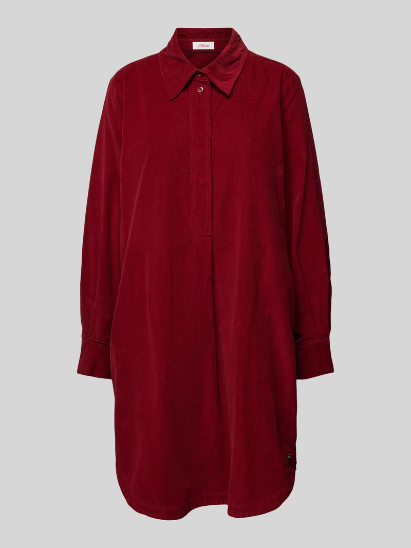 s.Oliver RED LABEL Relaxed fit overhemdjurk van fijne corduroy van puur katoen