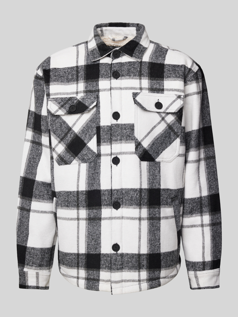 Redefined Rebel Regular fit overhemdjack met opgestikte paspelzakken op de borst