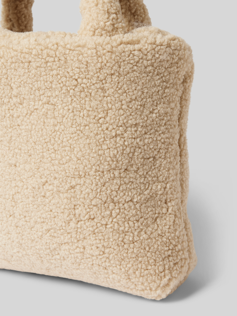 STUDIO NOOS Handtas met teddybont model 'Ecru'