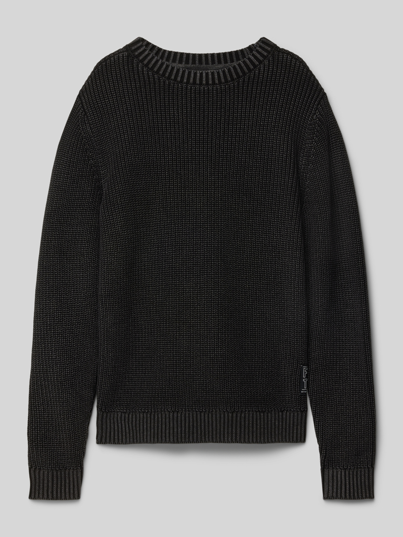 s.Oliver RED LABEL Regular fit gebreide pullover in gemêleerde look van puur katoen