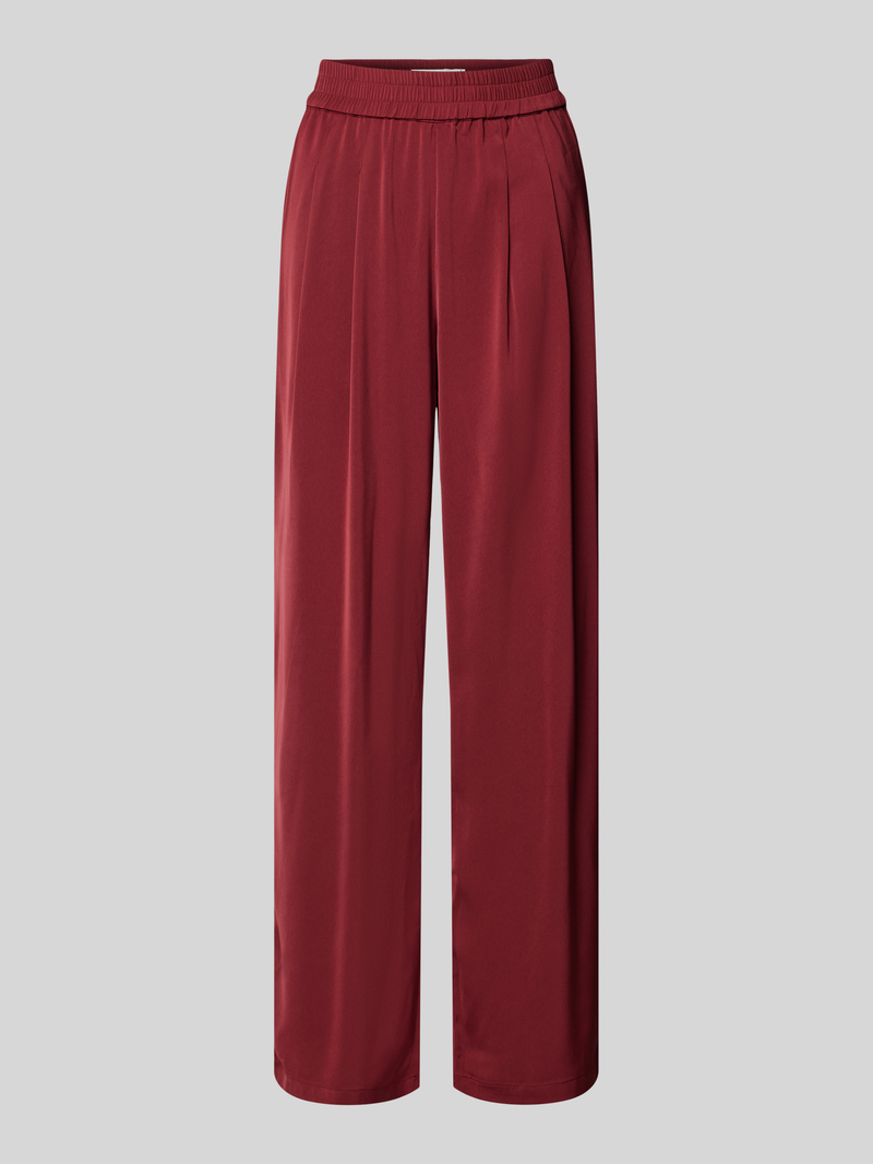 b.Young Baggy fit stoffen broek met bandplooien model 'Idona'