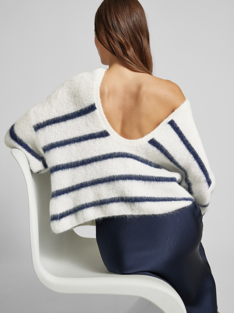Bash Gebreide pullover met boothals model 'BIGUEL'