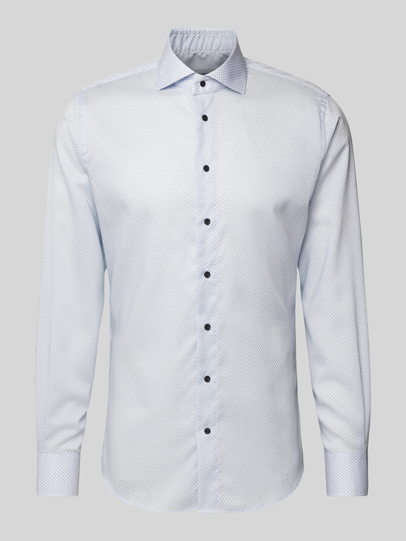 Profuomo Slim fit zakelijk overhemd met haaikraag model 'Cutaway'