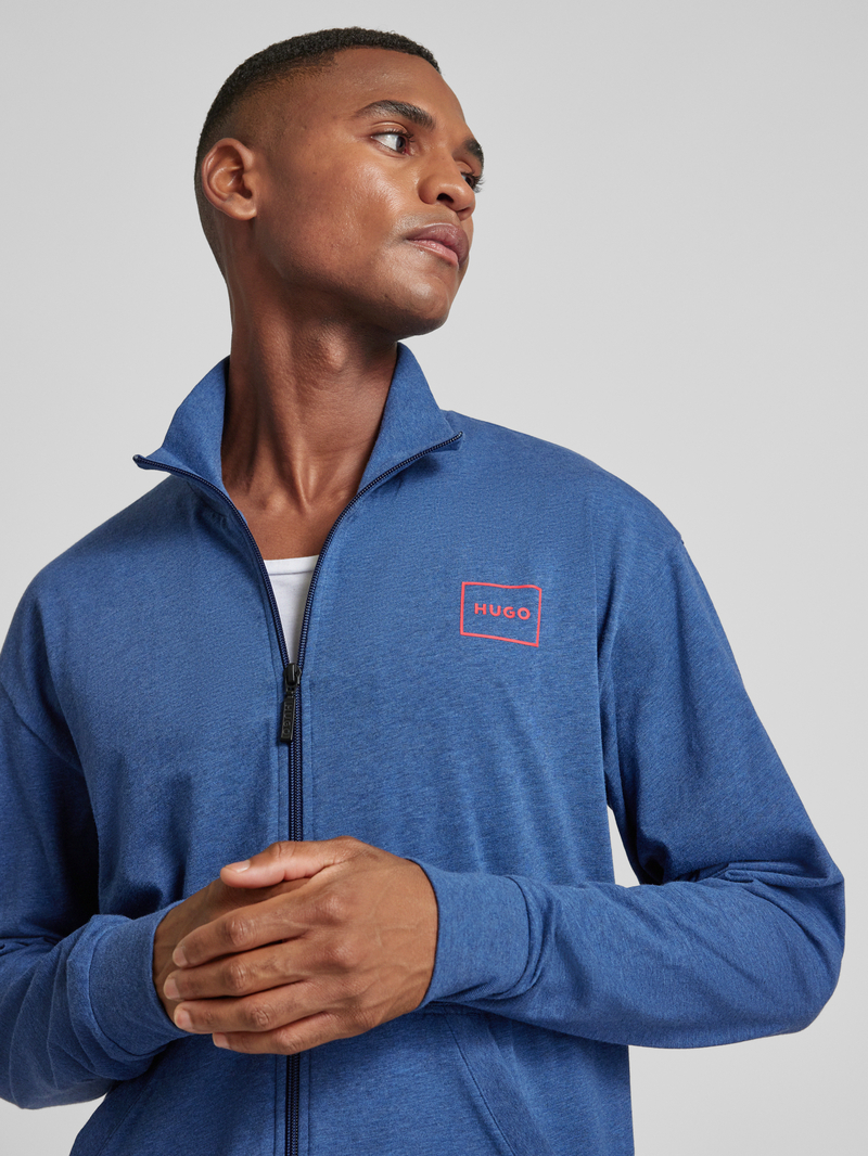 HUGO Sweatjack met labelprint model 'Laze'