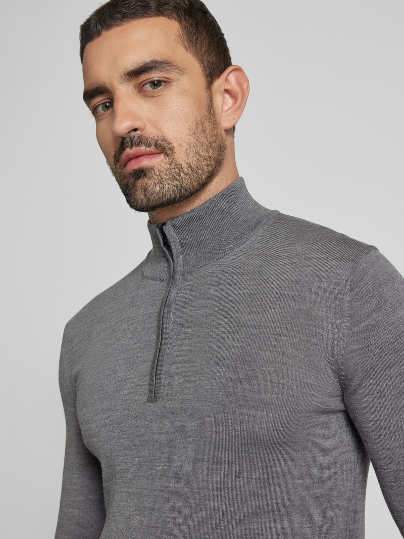 HUGO Gebreide pullover met schipperskraag model 'San Quirin'