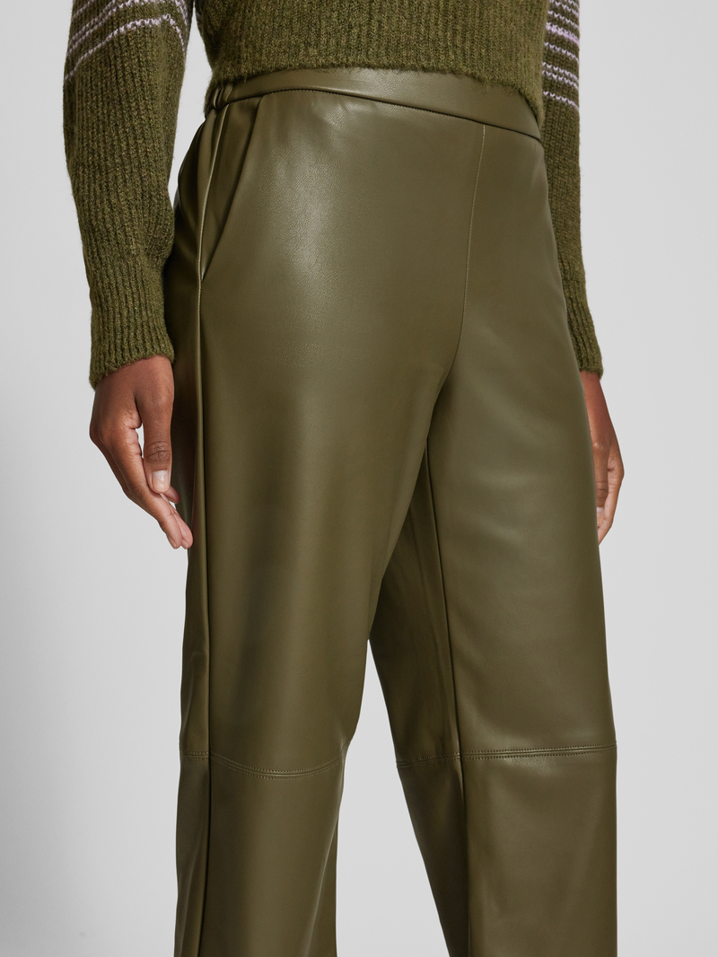 s.Oliver RED LABEL Regular fit culotte in leerlook met naaddetails