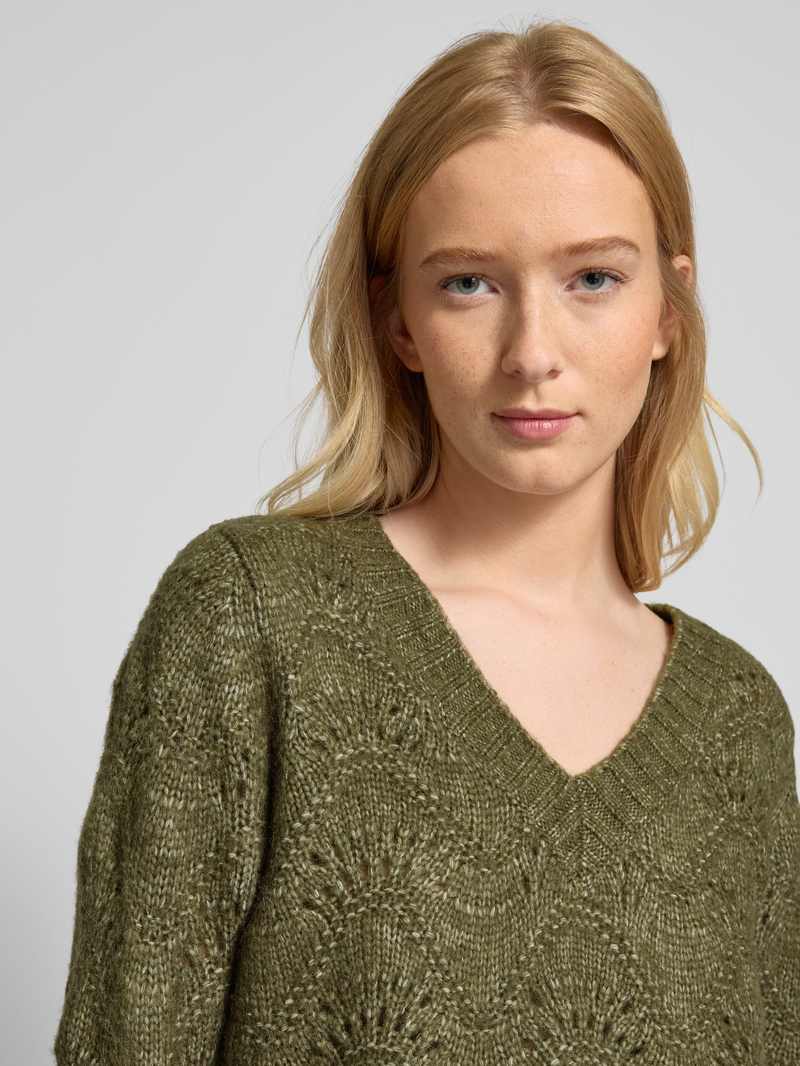 Pieces Regular fit gebreide pullover met herfstmotief model 'BIBBI'