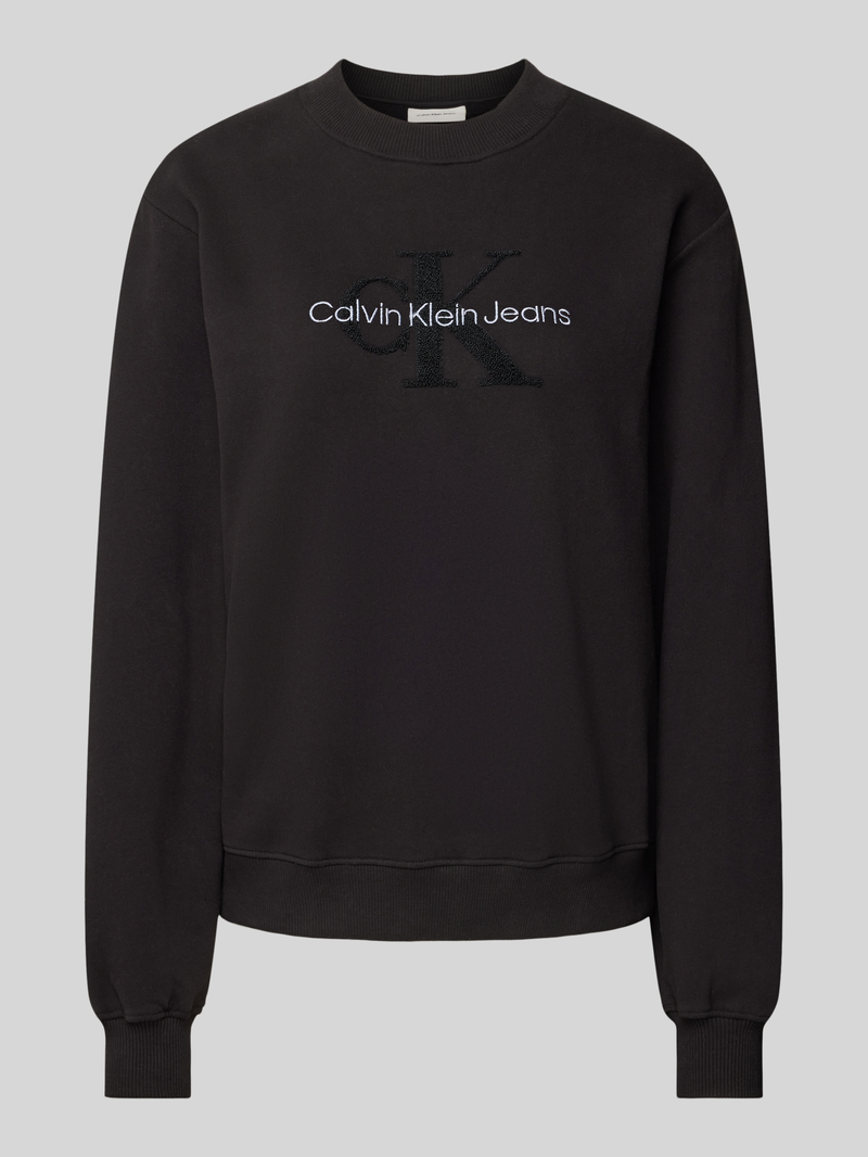 Calvin Klein Jeans Sweatshirt met labeldetail model 'CHENILLE'