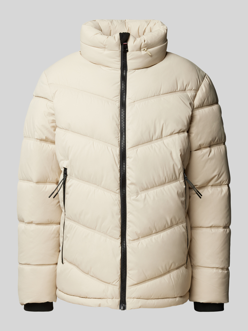 Tom Tailor Regular fit gewatteerd jack met opbergbare capuchon
