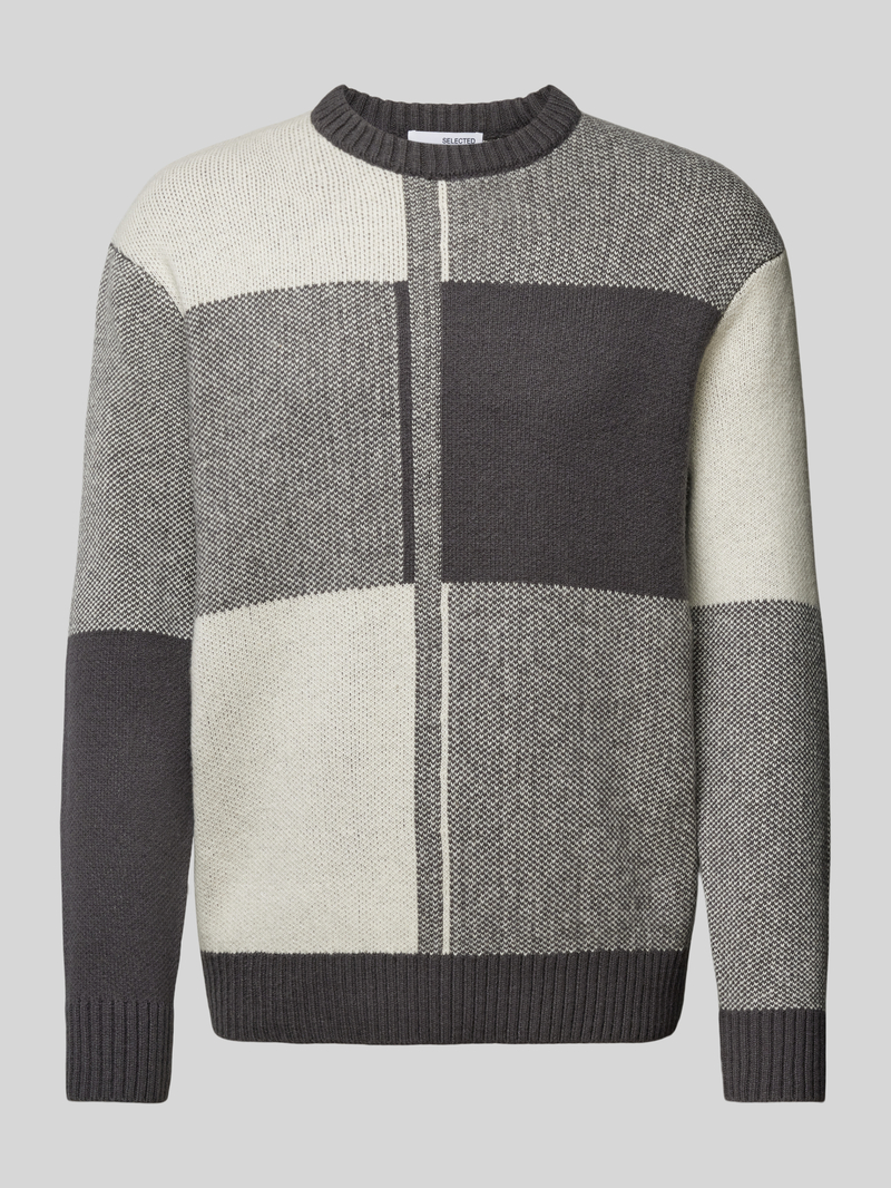 Selected Homme Gebreide pullover met ronde hals, model 'MEIO'