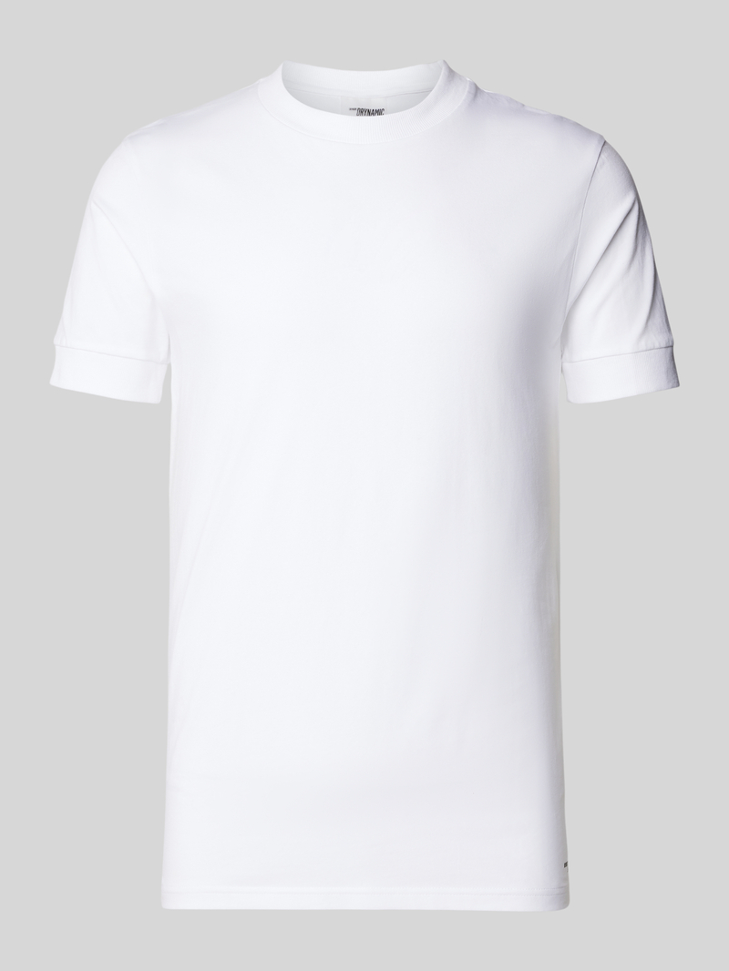 drykorn T-shirt met geribde ronde hals model 'ANTON'