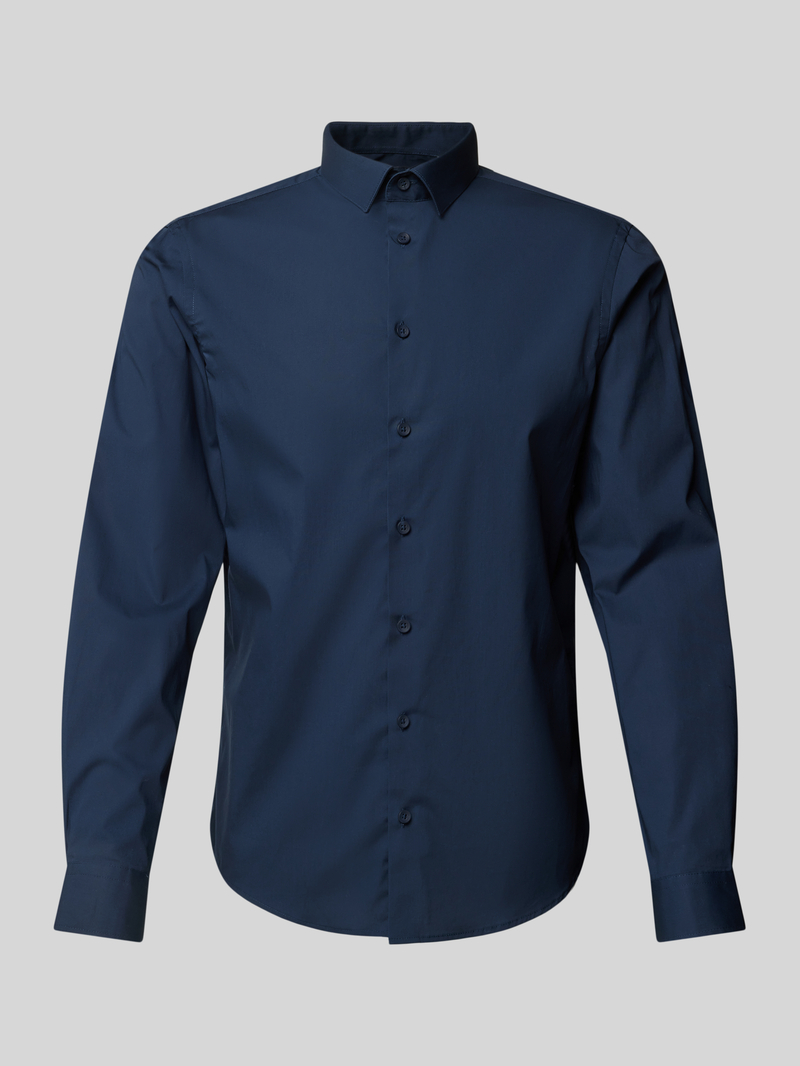 casual friday Slim fit vrijetijdsoverhemd met kentkraag model 'Palle'