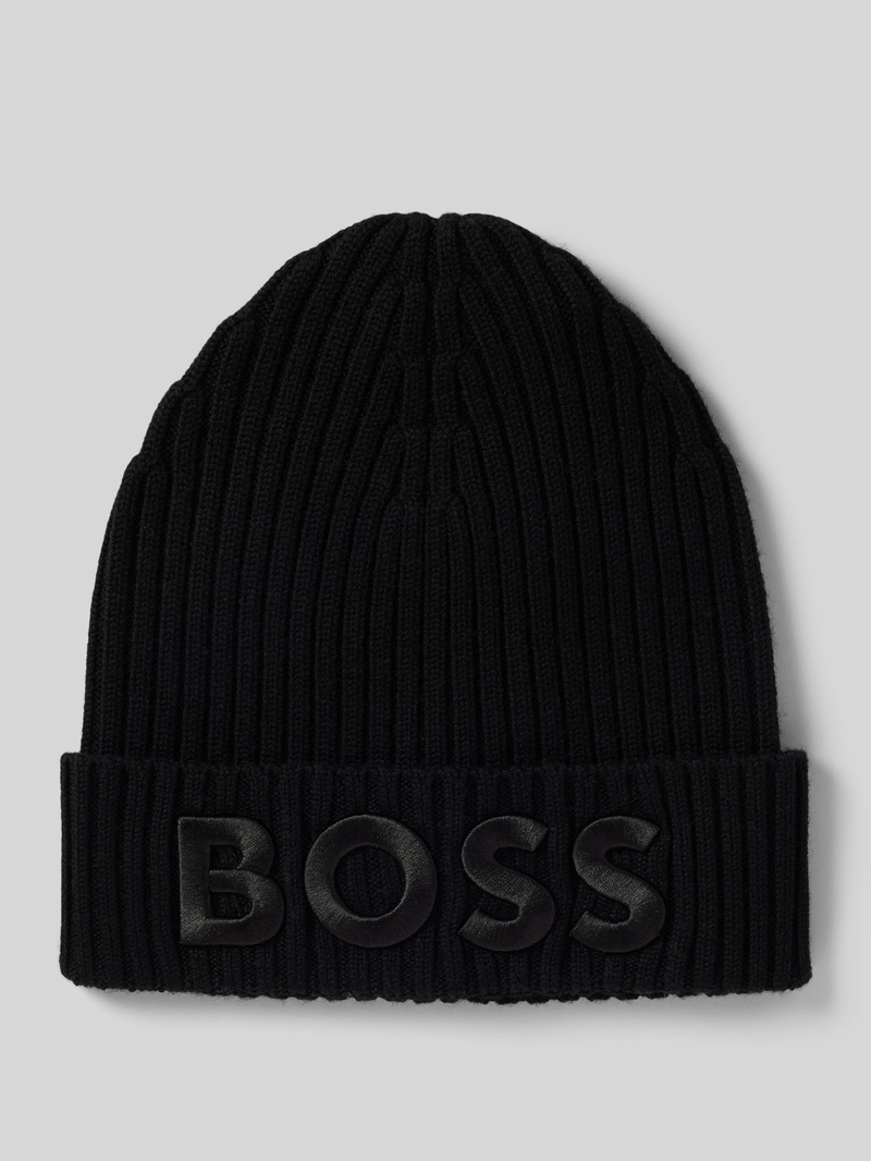 Boss Beanie met labelstitching, model 'Lara'