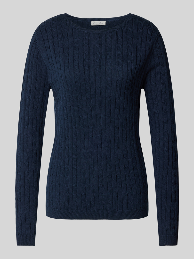 Christian Berg Woman Gebreide pullover met kabelpatroon