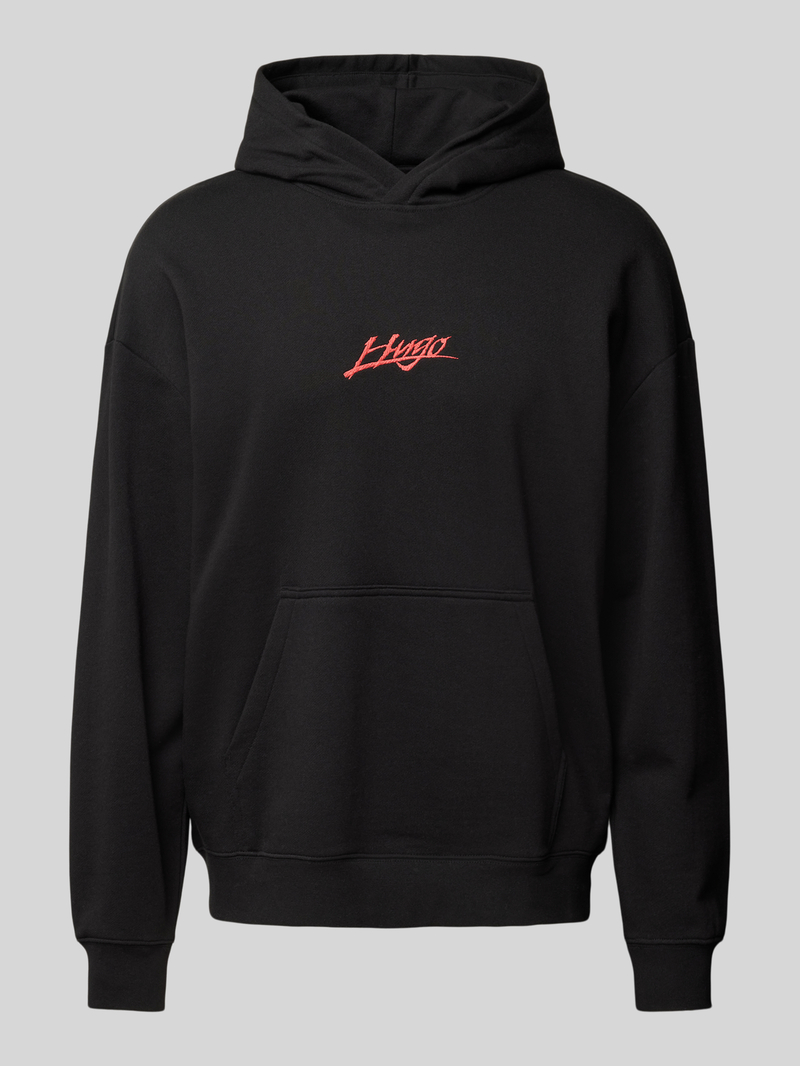 HUGO Hoodie met labelstitching model 'Dlogolong'