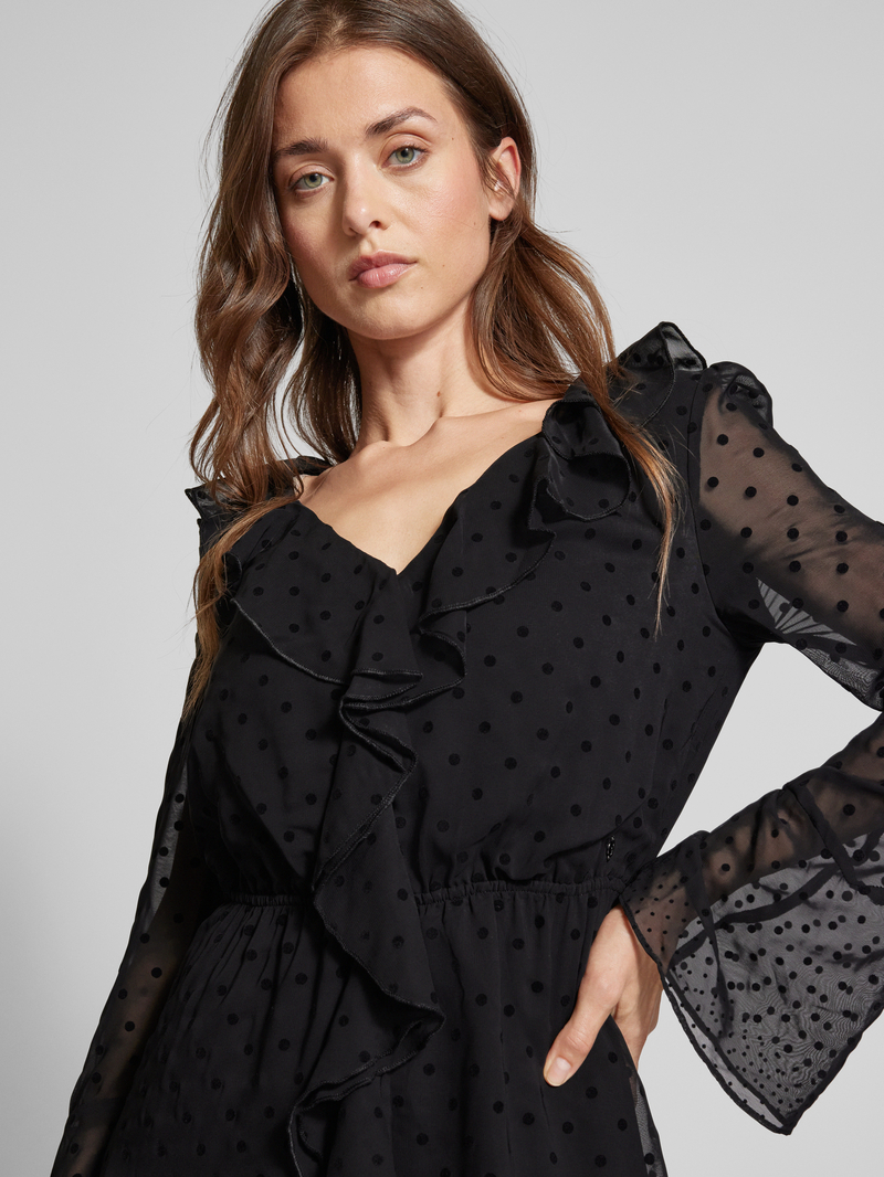 Guess Knielange jurk met volants model 'OLYMPE'