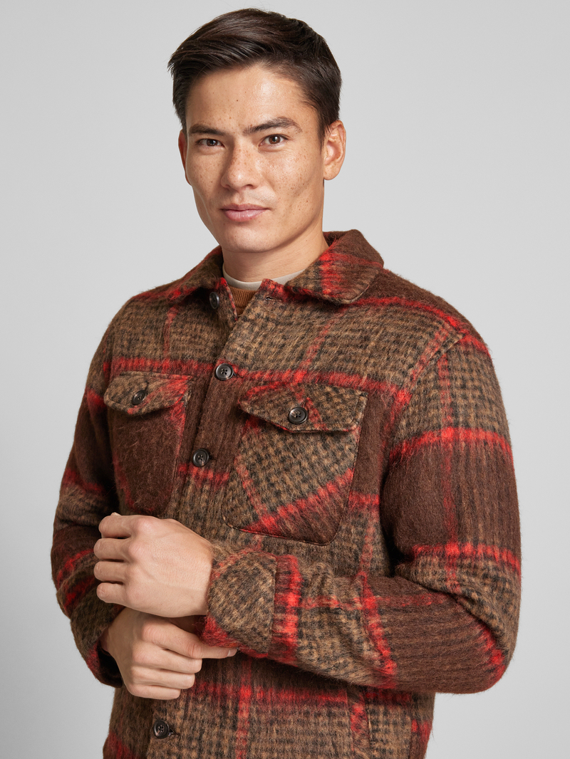 Scotch & Soda Overhemdjack met platte kraag