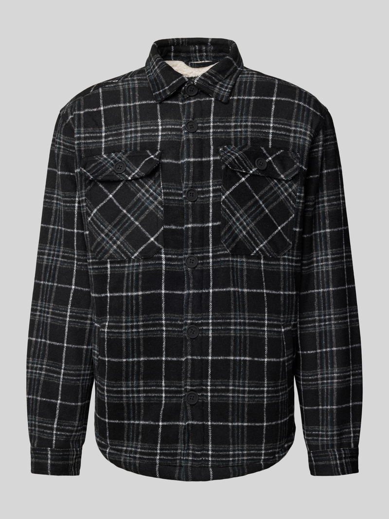 Redefined Rebel Regular fit overhemdjack met opgestikte paspelzakken op de borst
