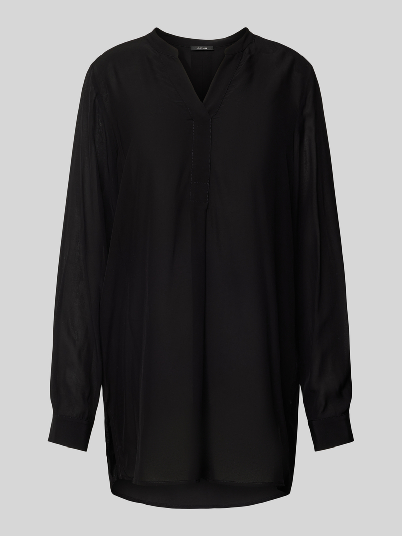Opus Regular fit blouse van viscose met opstaande kraag model 'Facura'