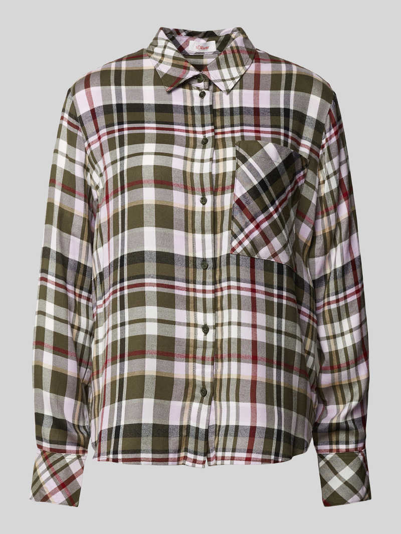 s.Oliver RED LABEL Relaxed fit overhemdblouse van viscosemix