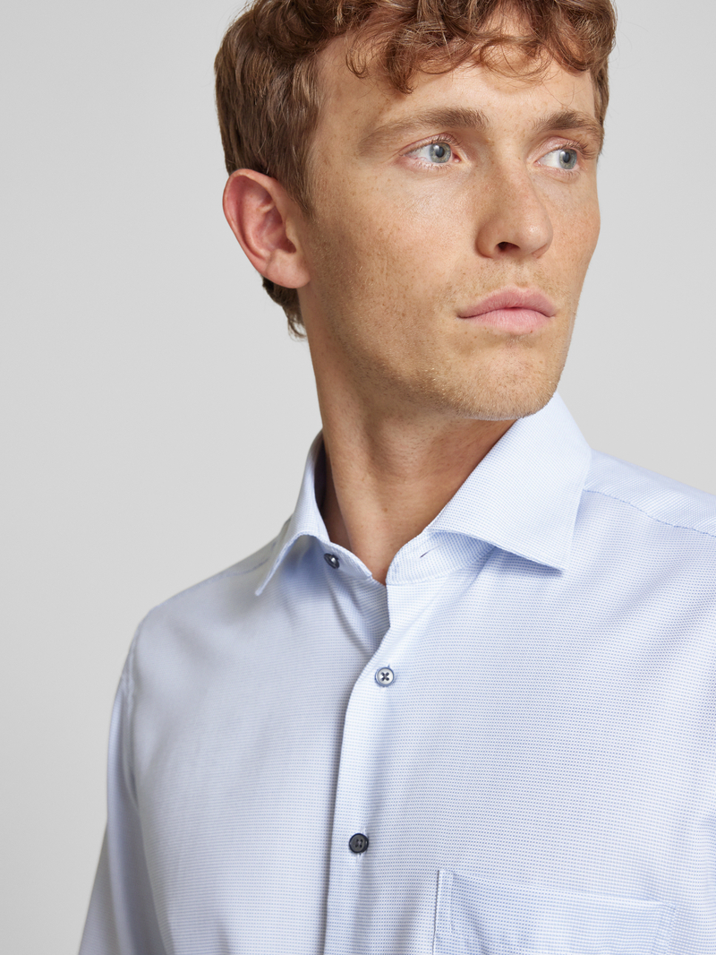ETERNA REGULAR FIT Modern fit zakelijk overhemd met kentkraag