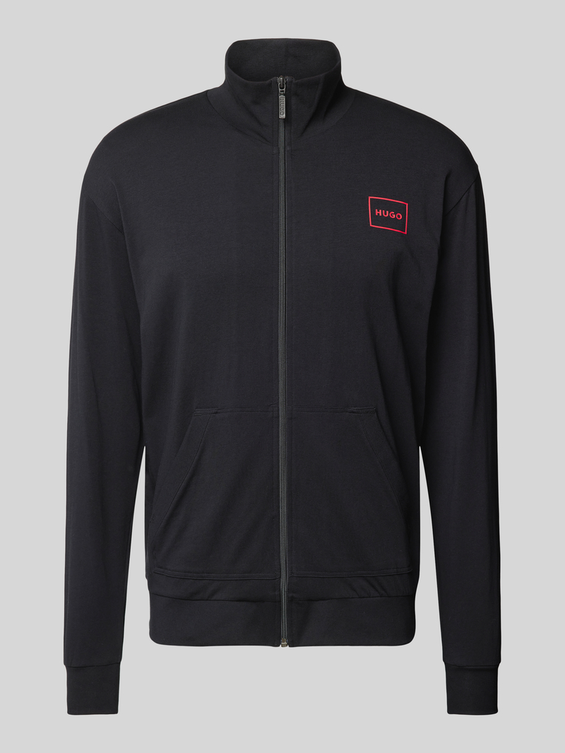 HUGO Sweatjack met labelprint model 'Laze'